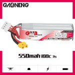 Hot Sales GAONENG GNB 3S 11.4V HV 550mah 100C XT30  LiPo Battery FPV Drone Quadcopter